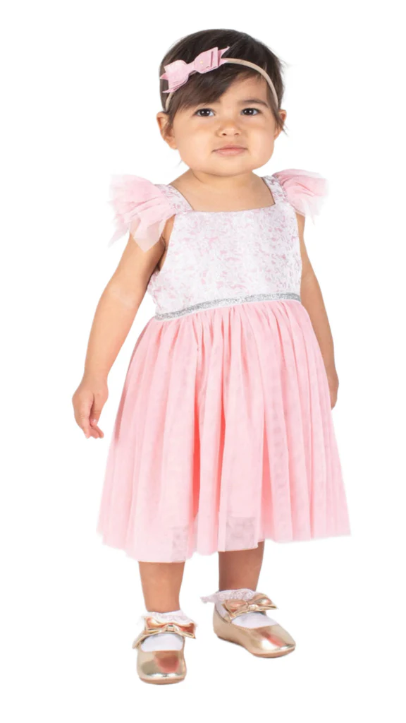 Pink Sequin Bodice on Tulle 